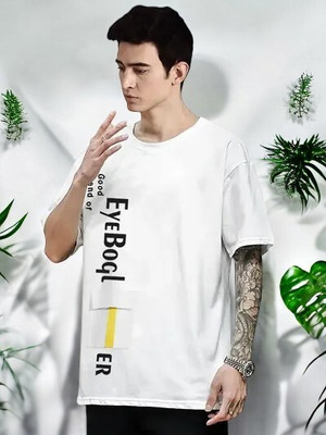 Autna Printed Men Round Neck White T-Shirt