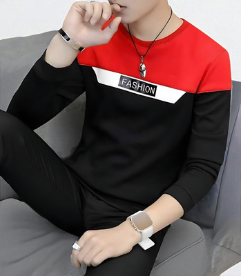 Autna Printed Men Round Neck Red T-Shirt
