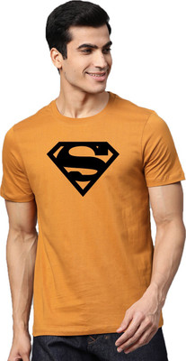 Aman Textile Printed Men Round Neck Yellow T-Shirt