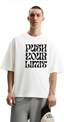 fashnobic Printed Men Round Neck White T-Shirt