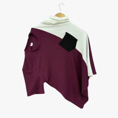 TANNU FAB Self Design Men Round Neck Purple T-Shirt