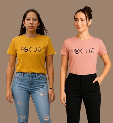 Moldify Graphic Print Women Round Neck Multicolor T-Shirt