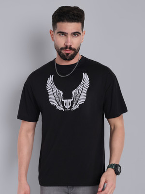 Go Devil Solid Men Round Neck Black T-Shirt