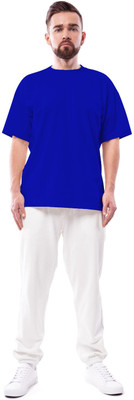PUGAROO Printed Men Round Neck Dark Blue T-Shirt
