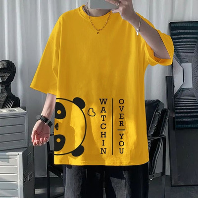 INFIRAX Typography, Printed Men Round Neck Yellow T-Shirt