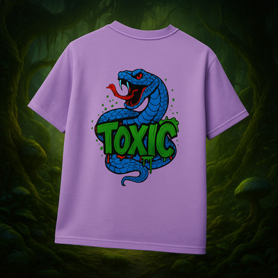 Desi Hood Graphic Print Men Round Neck Purple T-Shirt