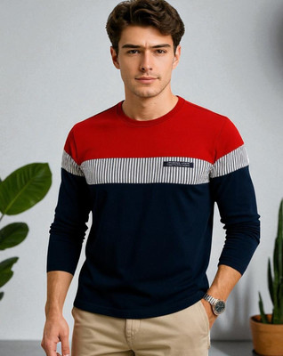 Teezler Printed Men Round Neck Red T-Shirt