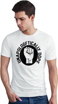 Seek Buy Love Printed Men Round Neck White T-Shirt