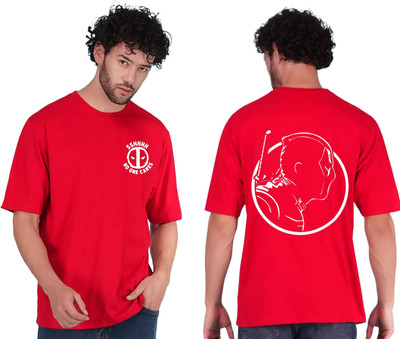 Be Crazyy Graphic Print Men Round Neck Red T-Shirt