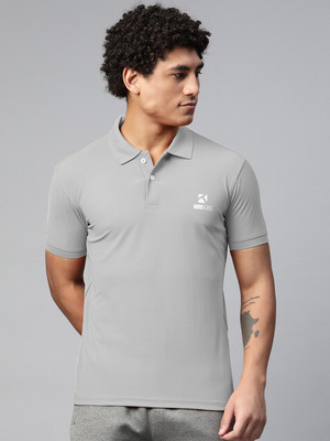 Tom Burg Solid Men Polo Neck White T-Shirt
