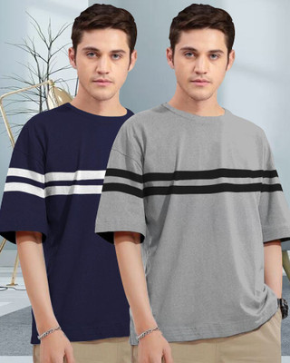 Pytton Striped Men Round Neck Multicolor T-Shirt