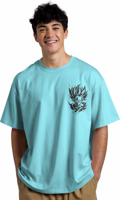 HS Closet Cove Printed Men Round Neck Purple T-Shirt