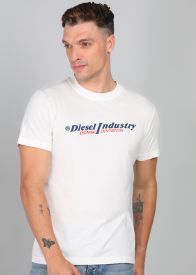 DIESEL Printed Men Round Neck White T-Shirt