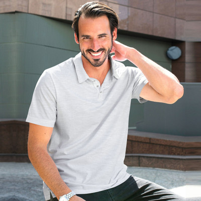 JJ TEES Solid Men Polo Neck Grey T-Shirt