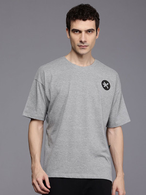 HRX by Hrithik Roshan Printed Men Round Neck Grey T-Shirt