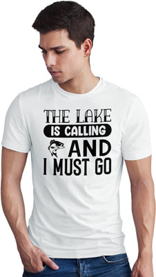 Seek Buy Love Printed Men Round Neck White T-Shirt