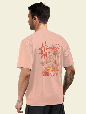 Dagcros Printed, Typography Men Round Neck Pink T-Shirt