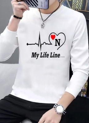 ApheFashion Typography Men Round Neck White T-Shirt