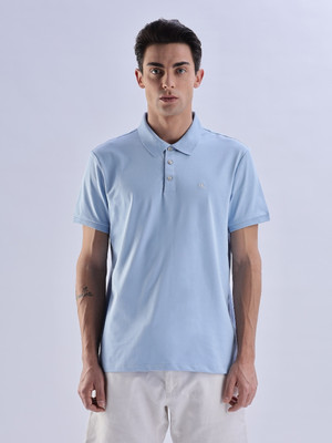 Calvin Klein Jeans Solid Men Polo Neck Blue T-Shirt