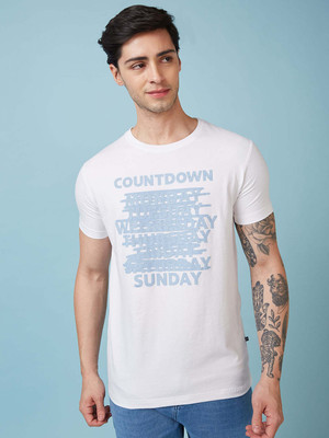 Status Quo Printed Men Round Neck White T-Shirt