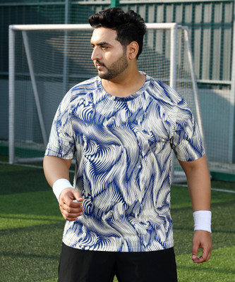 Instafab Plus Printed Men Crew Neck Multicolor T-Shirt