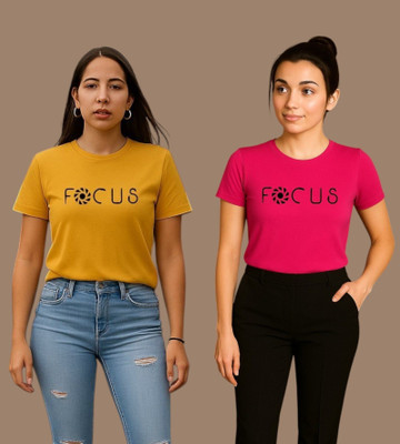Moldify Graphic Print Women Round Neck Multicolor T-Shirt