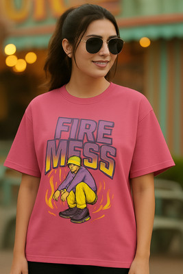 SZN Solid Women Round Neck Pink T-Shirt