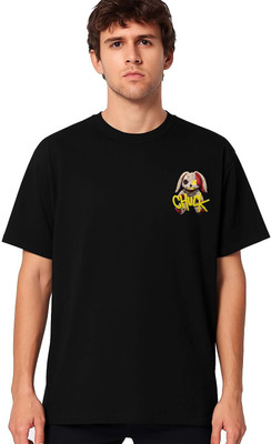 LARRY & EVA Printed Men Round Neck Black T-Shirt