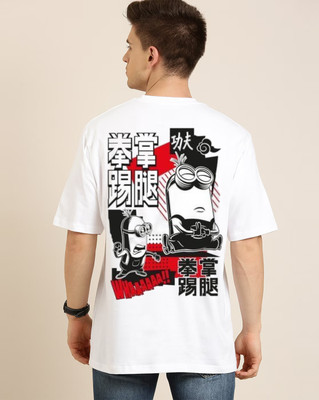 FASHNET FASHION Graphic Print Men Round Neck White T-Shirt