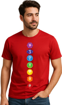 KMBCO Printed Men Round Neck Red T-Shirt