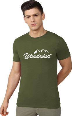 OrrganicChics Graphic Print Men Round Neck Green T-Shirt