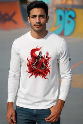 ROUCHA Graphic Print Men Round Neck White T-Shirt