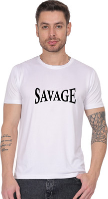 Aaso Graphic Print Men Round Neck White T-Shirt