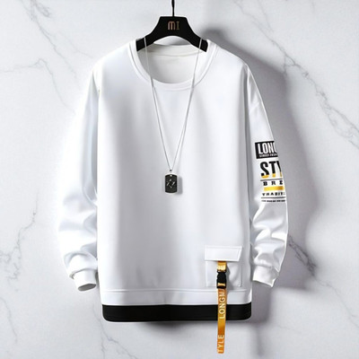 Autna Printed Men Round Neck White T-Shirt