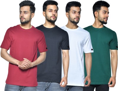 Subh Creations Solid Men Round Neck Multicolor T-Shirt