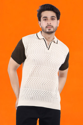 LWALS Self Design Men Polo Neck Multicolor T-Shirt