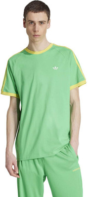 ADIDAS Solid Men Round Neck Green T-Shirt