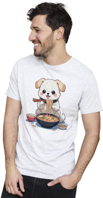 KRYONIX Graphic Print Men Round Neck White T-Shirt