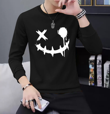 LGR FASHION Printed, Typography Men Round Neck Black T-Shirt
