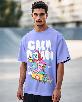 BEWAKOOF Graphic Print Men Round Neck Purple T-Shirt
