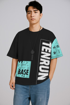 TENRUN Printed Men Round Neck Multicolor T-Shirt