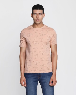 PRORIDERS Printed Men Round Neck Pink T-Shirt