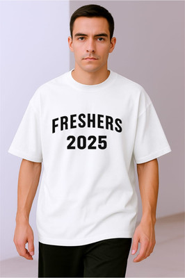 goodsign Typography Men Round Neck White T-Shirt