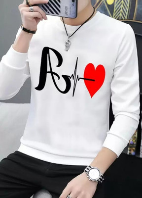 clickwell Printed Men Round Neck White T-Shirt