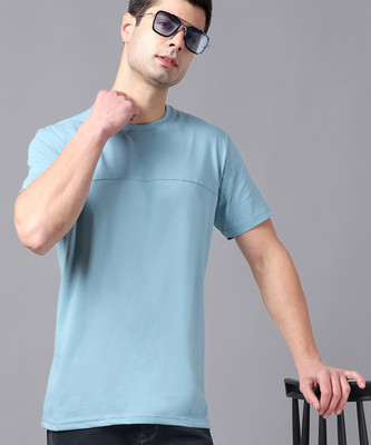 METRONAUT Solid Men Round Neck Light Green T-Shirt