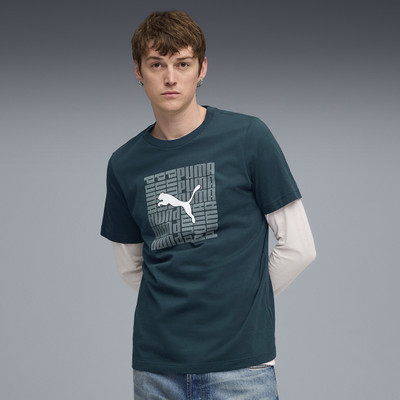 PUMA Printed Men Round Neck Green T-Shirt