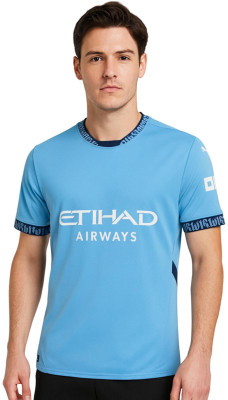 UNIQ Printed Men Round Neck Blue T-Shirt