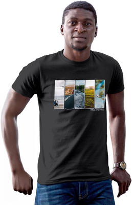 Fighterhero Printed Men Round Neck Grey T-Shirt