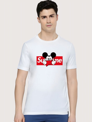 Moda Rapido Graphic Print Men Round Neck White T-Shirt