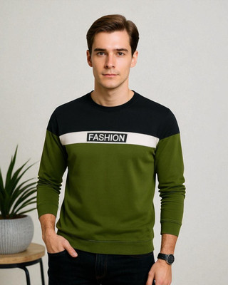 Autna Printed Men Round Neck Green T-Shirt